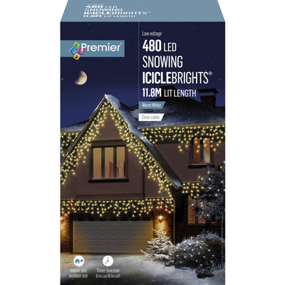 480 LED Multi-Action Snowing Iciclebrights  - Warm White
