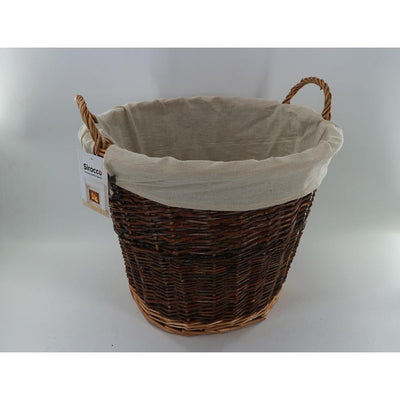 Sirocco - Round Willow Basket with Canvas Liner